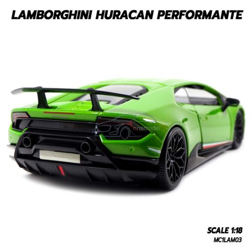 โมเดลรถ Lamborghini Huracan Performante สีเขียว (1:18) โมเดลรถเหล็ก ผลิตโดยแบรนด์ Maisto