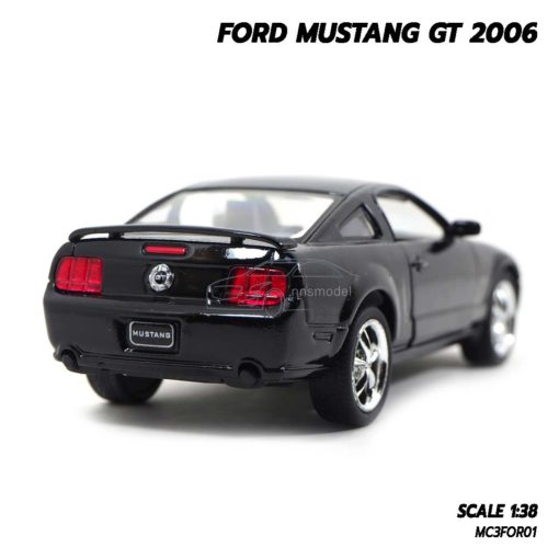 โมเดลรถ ฟอร์ดมัสแตง Ford Mustang GT 2006 (Scale 1:38) สีดำ รถเหล็กโมเดล ประกอบสำเร็จ Model Car