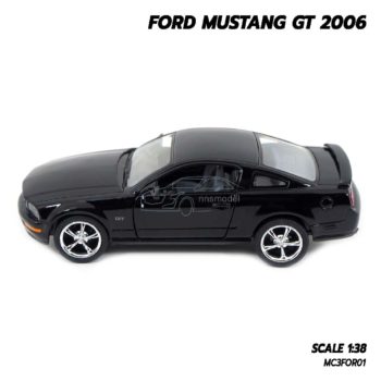 โมเดลรถ ฟอร์ดมัสแตง Ford Mustang GT 2006 (Scale 1:38) สีดำ รถเหล็กโมเดล มีลานวิ่งได้