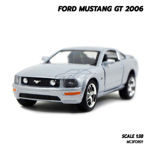 โมเดลรถ ฟอร์ดมัสแตง Ford Mustang GT 2006 (Scale 1:38) สีบรอนด์เงิน ประกอบสำเร็จ Model car