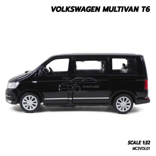 โมเดลรถตู้ VOLKSWAGEN MULTIVAN T6 สีดำ (1:32) สวยทุกมุม