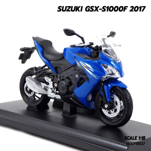 โมเดลรถบิ๊กไบค์ SUZUKI GSX-S1000F 2017 (1:18) โมเดลรถสะสม ประกอบสำเร็จ พร้อมฐานตั้งโชว์