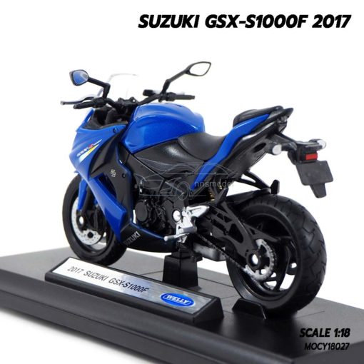 โมเดลรถบิ๊กไบค์ SUZUKI GSX-S1000F 2017 (1:18) โมเดลรถสะสม ประกอบสำเร็จ โมเดลถอดจากฐานได้