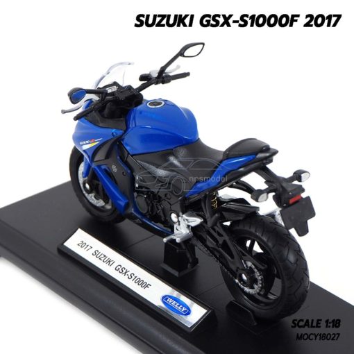 โมเดลรถบิ๊กไบค์ SUZUKI GSX-S1000F 2017 (1:18) โมเดลรถสะสม ประกอบสำเร็จ ผลิตโดยแบรนด์ Welly