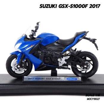 โมเดลรถบิ๊กไบค์ SUZUKI GSX-S1000F 2017 (1:18) โมเดลรถสะสม ประกอบสำเร็จ ของขวัญของสะสม