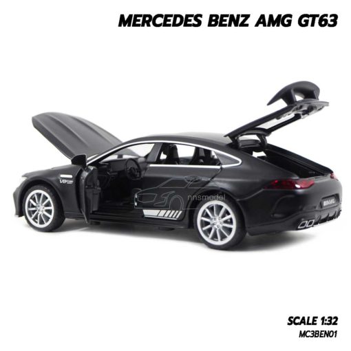 โมเดลรถเบนซ์ MERCEDES BENZ AMG GT63 สีดำด้าน (1:32) รถหล็กโมเดล เปิดฝากระโปรงท้ายได้