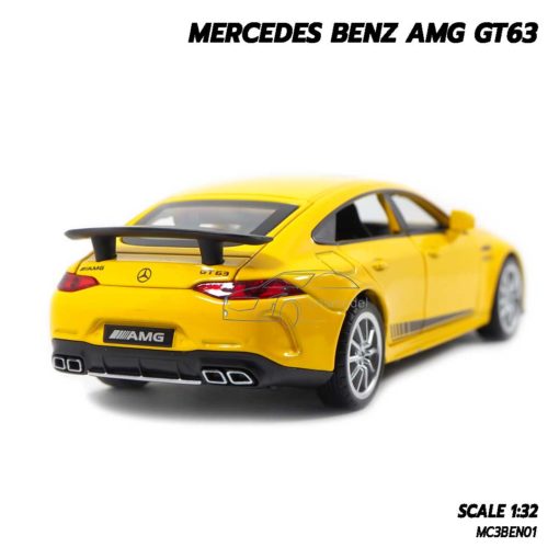 โมเดลรถเบนซ์ MERCEDES BENZ AMG GT63 สีเหลือง (1:32) โมเดลรถเหล็กเหมือนจริง