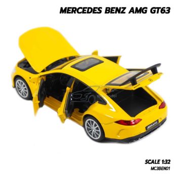 โมเดลรถเบนซ์ MERCEDES BENZ AMG GT63 สีเหลือง (1:32) โมเดลรถเหล็ก พร้อมตั้งโชว์