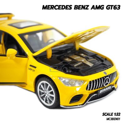 โมเดลรถเบนซ์ MERCEDES BENZ AMG GT63 สีเหลือง (1:32) โมเดลรถเหล็ก ราคาถูก