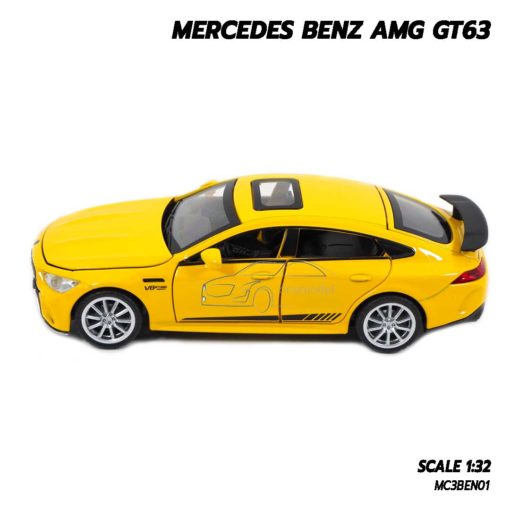 โมเดลรถเบนซ์ MERCEDES BENZ AMG GT63 สีเหลือง (1:32) โมเดลรถเหล็ก ของขวัญของสะสม