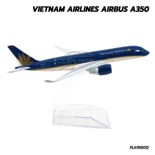 โมเดลเครื่องบิน VIETNAM AIRLINES AIRBUS A350 (16 cm) โมเดลเครื่องบินเหล็ก พร้อมฐานตั้งโชว์