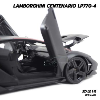 โมเดล แลมโบกินี่ LAMBORGHINI CENTENARIO LP770-4 สีดำด้าน (1:18) โมเดลประกอบสำเร็จ ภายในรถสวยเหมือนรถจริง
