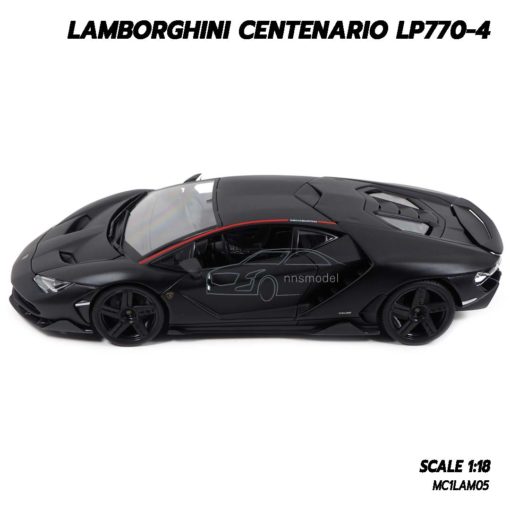 โมเดล แลมโบกินี่ LAMBORGHINI CENTENARIO LP770-4 สีดำด้าน (1:18) โมเดลรถเหล็ก ของขวัญ ของสะสม