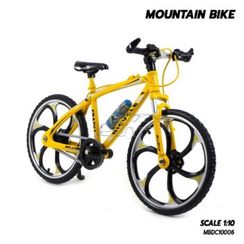โมเดลจักรยาน เสือภูเขา MOUNTAIN BIKE สีเหลือง (1:10) จักรยานโมเดล จำลองเหมือนจริง