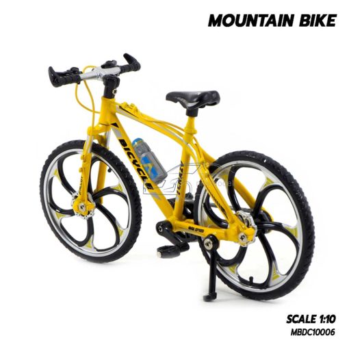 โมเดลจักรยาน เสือภูเขา MOUNTAIN BIKE สีเหลือง (1:10) จักรยานโมเดล ประกอบสำเร็จ