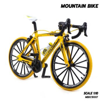 โมเดลจักรยาน เสือหมอบ MOUNTAIN BIKE สีเหลือง (1:10) จักรยานจำลองเหมือนจริง