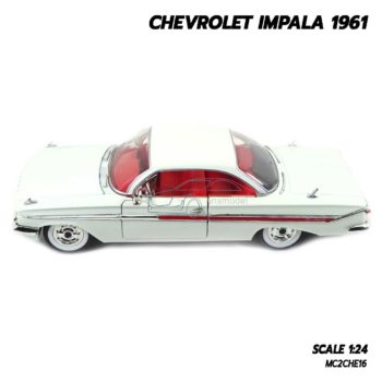 โมเดลรถ CHEVROLET IMPALA 1961 สีขาว (1:24) โมเดลรถเหล็ก ผลิตโดยแบรนด์ Jada