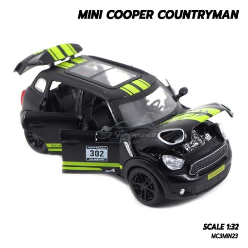 โมเดลรถ MINI COOPER COUNTRYMAN สีดำเขียว (1:32) รถของเล่น มีเสียงมีไฟ