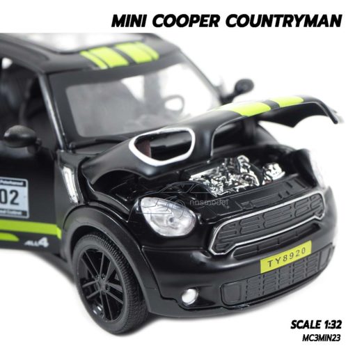 โมเดลรถ MINI COOPER COUNTRYMAN สีดำเขียว (1:32) รถโมเดลจำลอง เครื่องยนต์จำลองเหมือนจริง