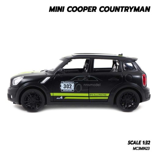 โมเดลรถ MINI COOPER COUNTRYMAN สีดำเขียว (1:32) โมเดลรถประกอบสำเร็จ พร้อมตั้งโชว์