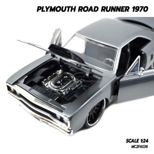 โมเดลรถฟาส PLYMOUTH ROAD RUNNER 1970 (1:24) โมเดลรถเหล็ก เครื่องยนต์เหมือนจริง