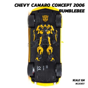 โมเดลรถ CHEVY CAMARO CONCEPT 2006 BUMBLEBEE (Scale 1:24) โมเดลรถเหล็ก ใต้ตัวรถมีรูปบัมเบิ้ลบี