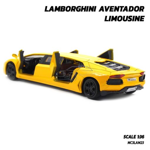 โมเดลรถ LAMBORGHINI AVENTADOR LIMOUSINE รถโมเดลประกอบสำเร็จ จำลองเหมือนจริง