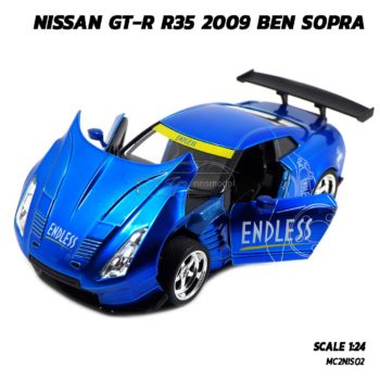 โมเดลรถ NISSAN GT-R R35 2009 BEN SOPRA สีน้ำเงิน (Scale 1:24) รถเหล็กโมเดล รุ่นขายดี