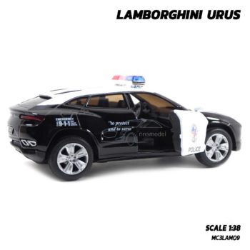 โมเดลรถตำรวจ LAMBORGHINI URUS (Scale 1:38) รถเหล็กมีลานวิ่งได้