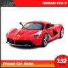 โมเดลรถเหล็ก FERRARI FXX K (Scale 1:32) โมเดลเฟอร์รารี่ มีเสียงมีไฟ สีแดง