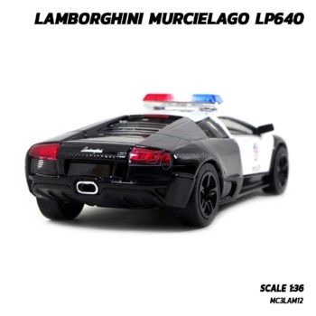 โมเดลรถเหล็ก รถตำรวจ Lamborghini Murcielago LP640 (Scale 1:36) รถเหล็กมีลานวิ่งได้ พร้อมตั้งโชว์