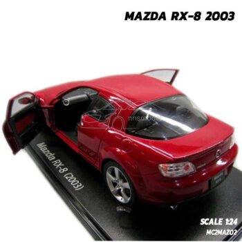 โมเดลรถ มาสด้า MAZDA RX8 2003 สีแดง (Scale 1:24) รถโมเดลประกอบสำเร็จ พร้อมฐานวางตั้งโชว์