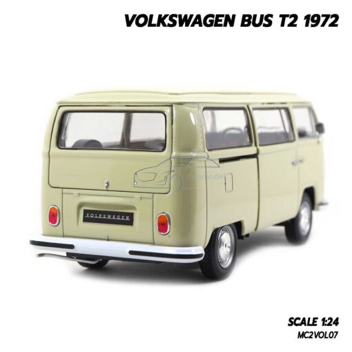 โมเดลรถตู้คลาสสิค Volkswagen Bus T2 1972 (Scale 1:24) โมเดลรถเหล็ก ประกอบสำเร็จ