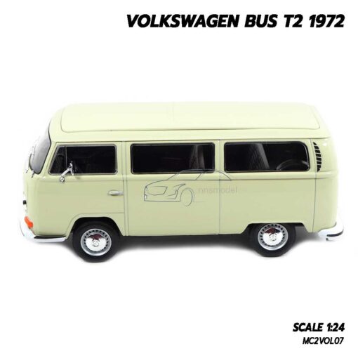 โมเดลรถตู้คลาสสิค Volkswagen Bus T2 1972 (Scale 1:24) โมเดลรถเหล็ก ของสะสม