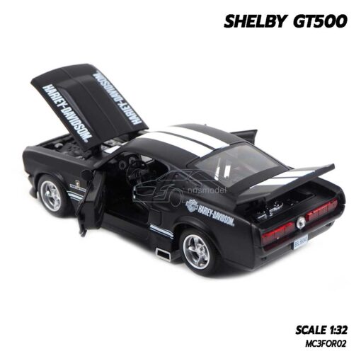 โมเดลรถเหล็ก SHELBY GT500 (Scale 1:32) รถเหล็ก มีเสียงมีไฟ เปิดฝากระโปรงท้ายรถได้