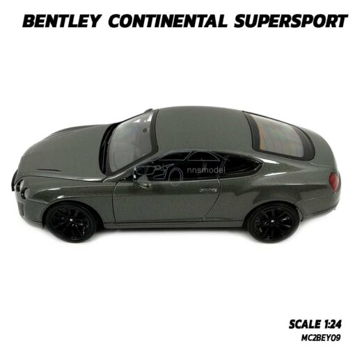 โมเดลรถ BENTLEY CONTINENTAL SUPERSPORT สีเทา (1:24) รถเหล็กโมเดล ของสะสม Welly