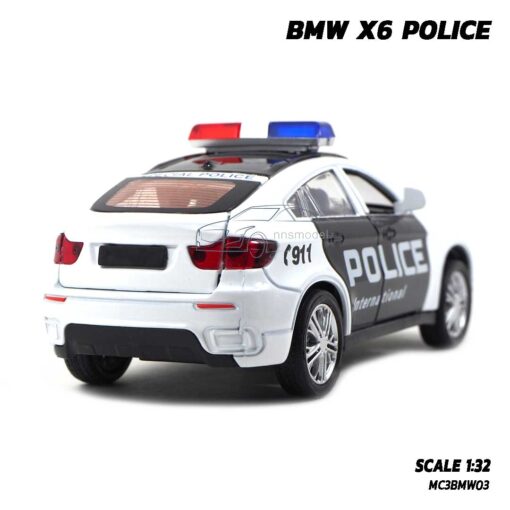 โมเดลรถตำรวจ BMW X6 Police (1:32) รถเหล็กโมเดล ประกอบสำเร็จ