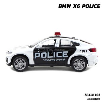 โมเดลรถตำรวจ BMW X6 Police (1:32) โมเดลรถยนต์ พร้อมตั้งโชว์