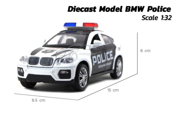โมเดลรถตำรวจ BMW X6 Police (1:32) โมเดลรถ 1:32