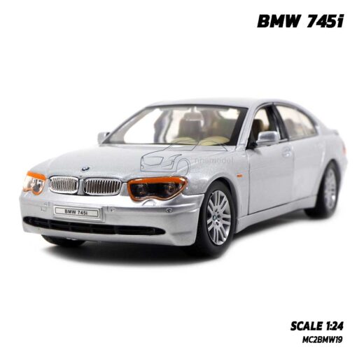 โมเดลรถยนต์ BMW 745i สีบรอนด์ (Scale 1:24) รถเหล็กโมเดลเหมือนจริง