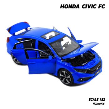 โมเดลรถฮอนด้า ซีวิค HONDA CIVIC FC สีน้ำเงิน (1:32) เปิดฝากระโปรงหน้าได้