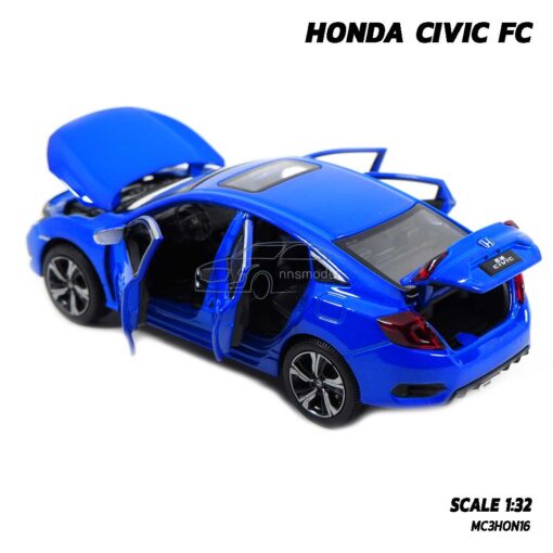 โมเดลรถฮอนด้า ซีวิค HONDA CIVIC FC สีน้ำเงิน (1:32) เปิดฝากระโปรงท้ายได้