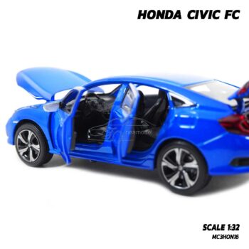 โมเดลรถฮอนด้า ซีวิค HONDA CIVIC FC สีน้ำเงิน (1:32) ภายในรถโมเดลเหมือนจริง