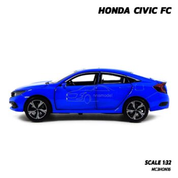 โมเดลรถฮอนด้า ซีวิค HONDA CIVIC FC สีน้ำเงิน (1:32) โมเดลซีวิค ประกอบสำเร็จ มีเสียงมีไฟ