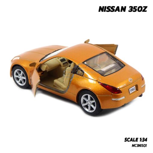 โมเดลรถเหล็ก NISSAN 350 สีน้ำตาล (1:34) โมเดลประกอบสำเร็จ จำลองสมจริง