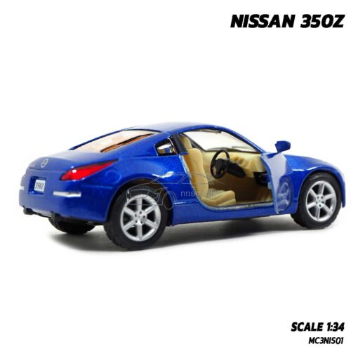 โมเดลรถเหล็ก NISSAN 350 สีแดง (1:34) รถเหล็กโมเดล ของสะสม ภายในรถสมจริง