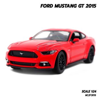 โมเดลมัสแตง FORD MUSTANG GT 2015 สีแดง (1:24) มัสแตงโมเดล จำลองเหมือนจริง
