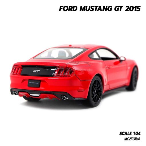 โมเดลมัสแตง FORD MUSTANG GT 2015 สีแดง (1:24) model รถมัสแตง พร้อมตั้งโชว์