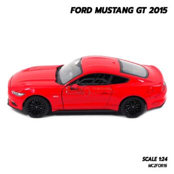 โมเดลมัสแตง FORD MUSTANG GT 2015 สีแดง (1:24) model รถมัสแตง ของสะสม Welly