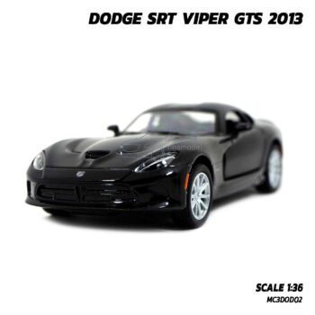 โมเดลรถเหล็ก DODGE SRT VIPER GTS 2013 สีดำ (Scale 1:36) รถโมเดลจำลองสมจริง